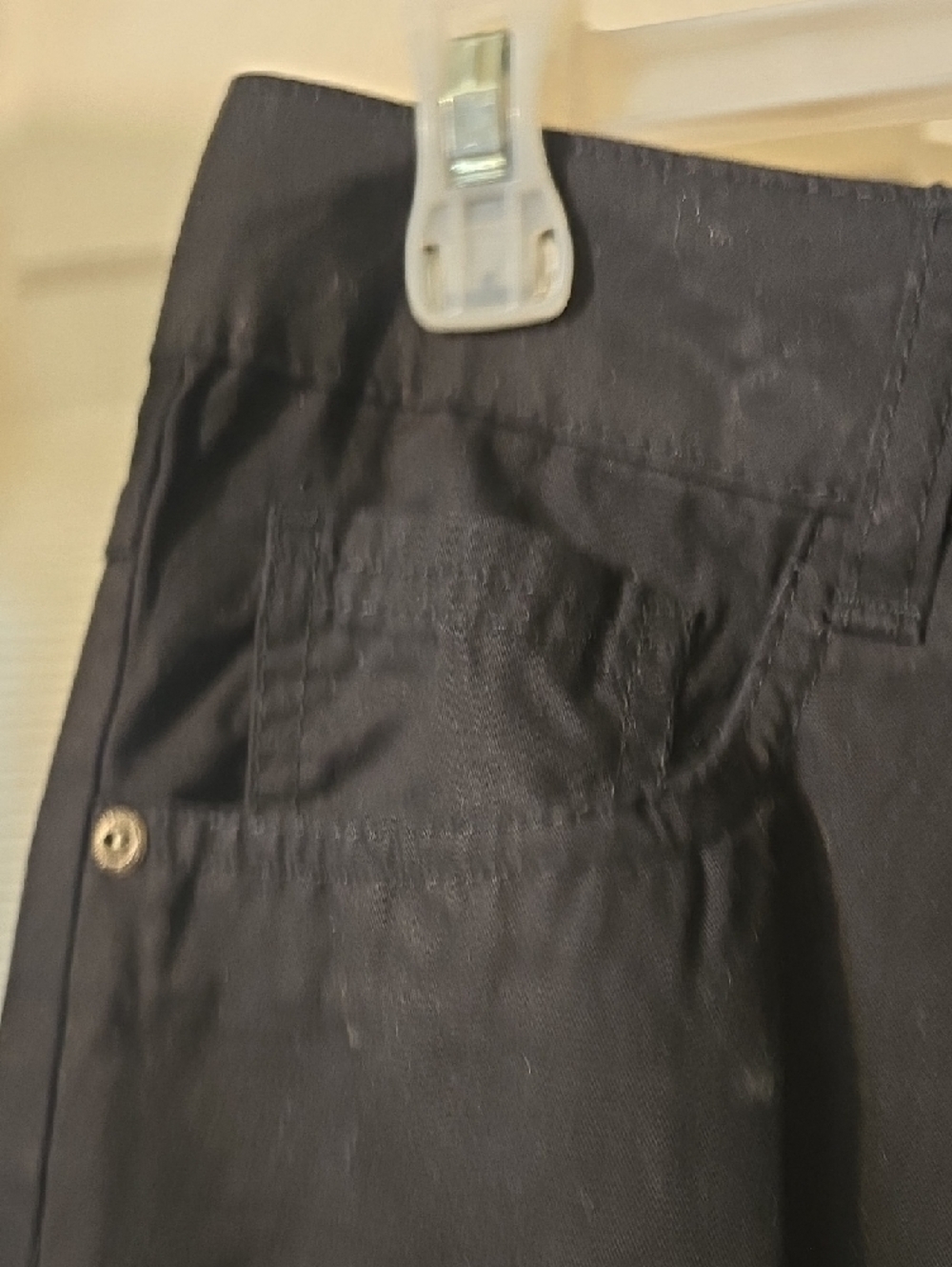 Basic Editions Black Button-Front Mini Skirt - Picture 6 of 8